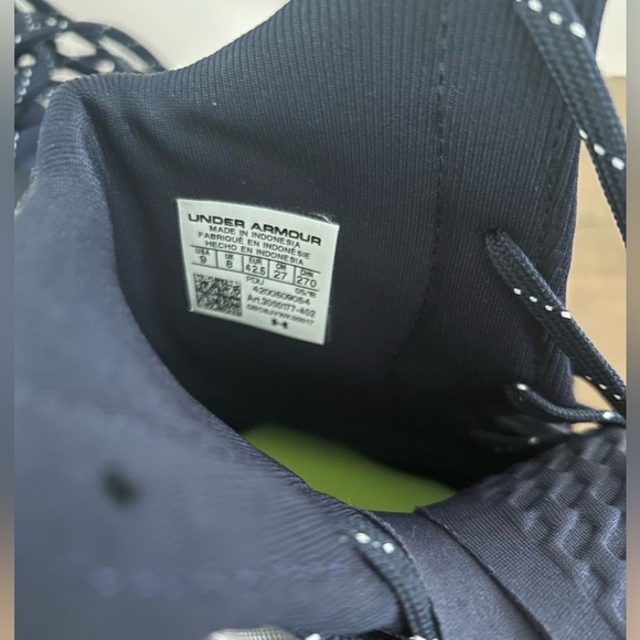 Under Armour Highlight MC Dark Navy Football Cleats - Size 9 NEW - Picture 7 of 9